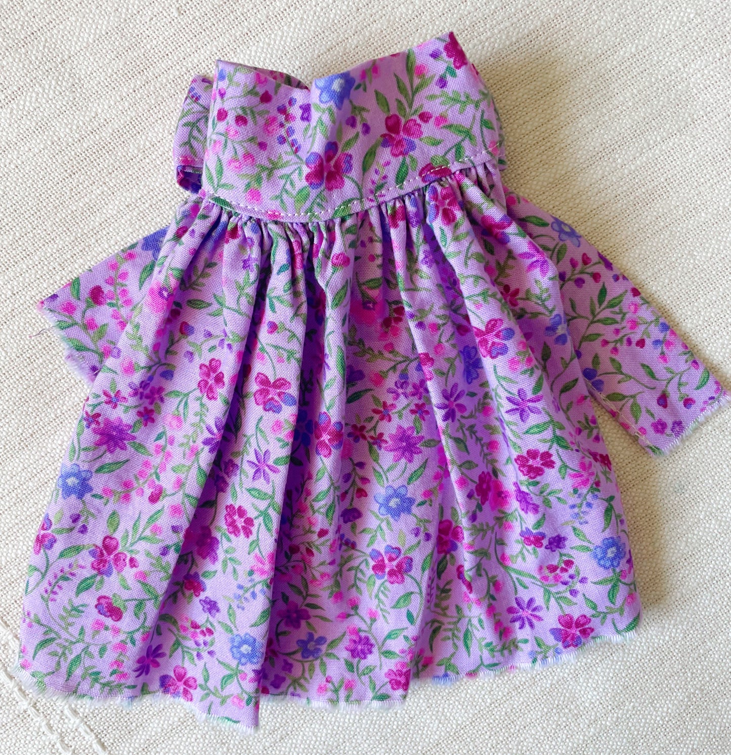 Purple Floral Tie Dress