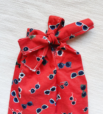 Red Sunglasses Tie Dress