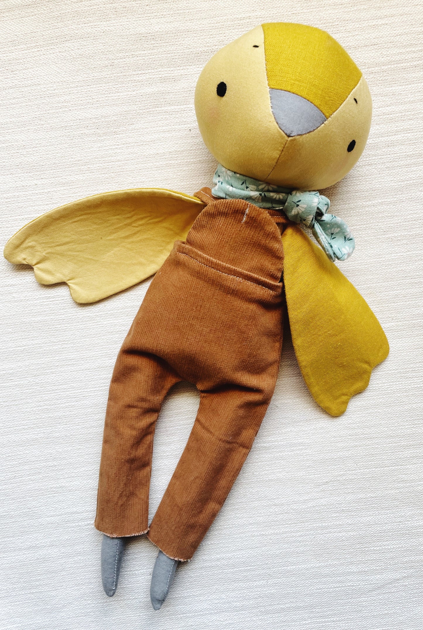 Canary Birdie with Daisy Scarf