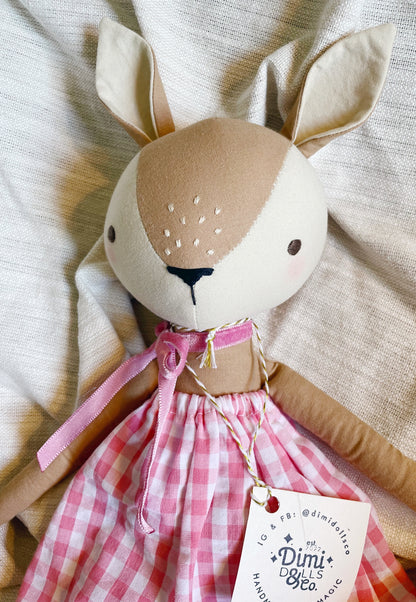 Pink Gingham Fawn