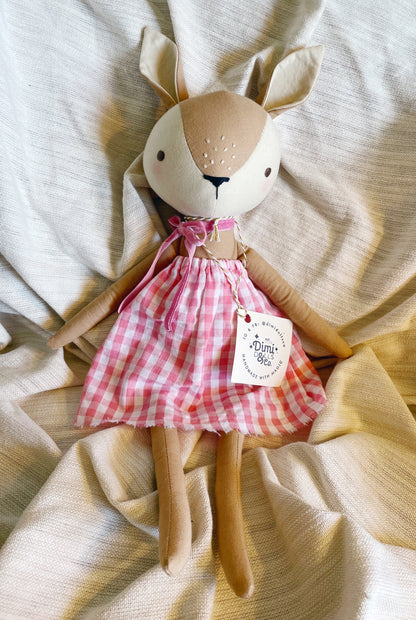 Pink Gingham Fawn