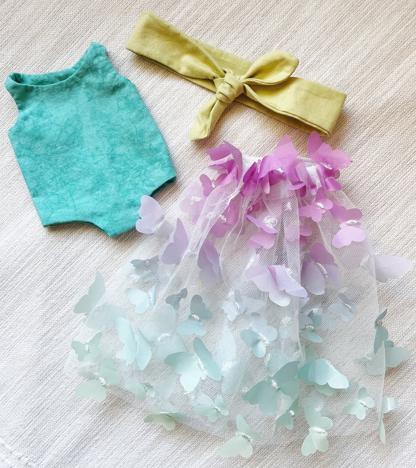 Teal Butterfly Tutu Set