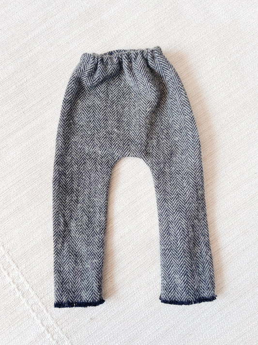 Grey Herringbone Trousers